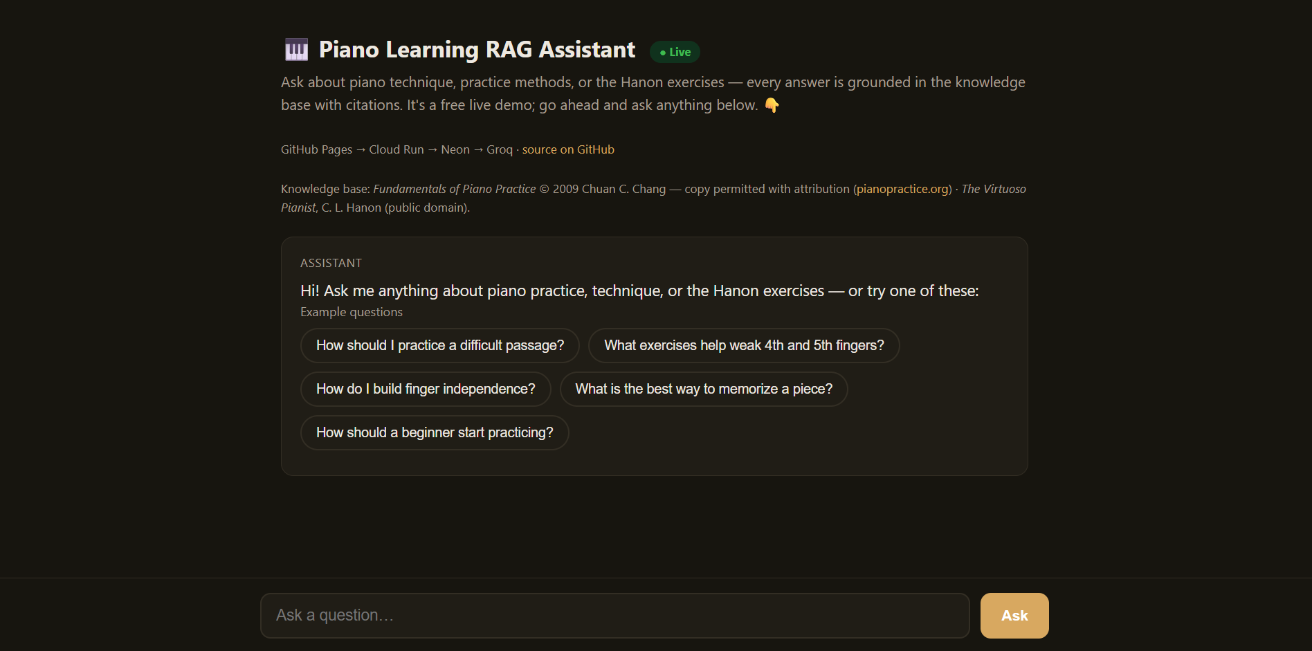 Enterprise RAG Assistant — a grounded answer with page-level clickable citations and a faithfulness / evaluation panel.